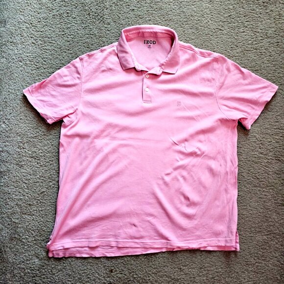 IZOD Men's Premium Essentials Interlock Soft Touch Polo - Candy Pink XXL - Picture 1 of 1